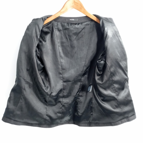 Tahari Black Zip Front Black Blazer‎ - Picture 8 of 9